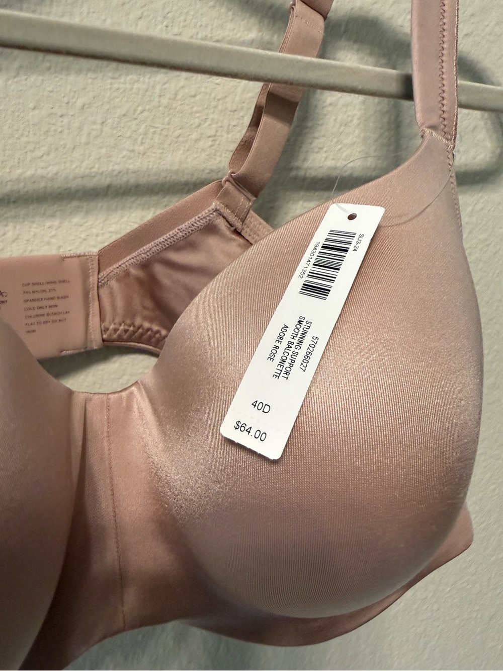 NWT Soma “Stunning Balconette Bra” in Adobe Rose, size 40D - Picture 7 of 7